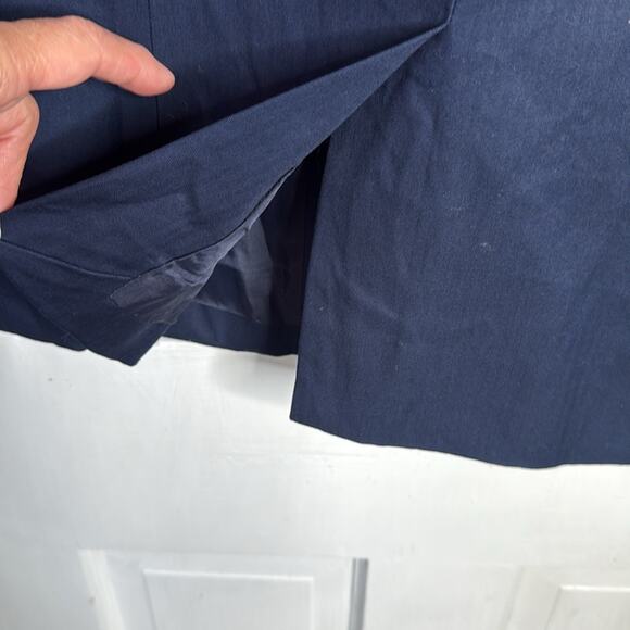 J.CREW Navy Classic Suiting Cotton Button-front Blazer W1770 Sz 2 - Picture 7 of 7